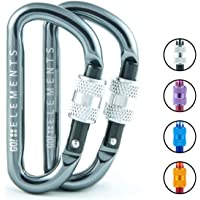 GO!elements Mini Mosquetón Micro 6 con tapón de Rosca- envase de 2 o 6 Unidades !